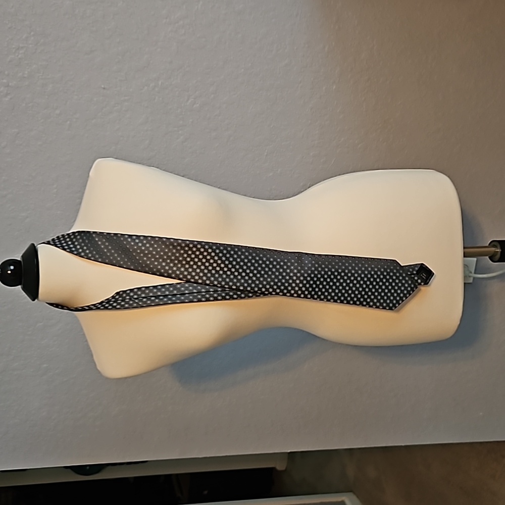 Tie, blue & silver